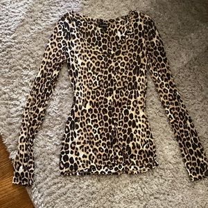 Cheetah Long Sleeve V-Neck